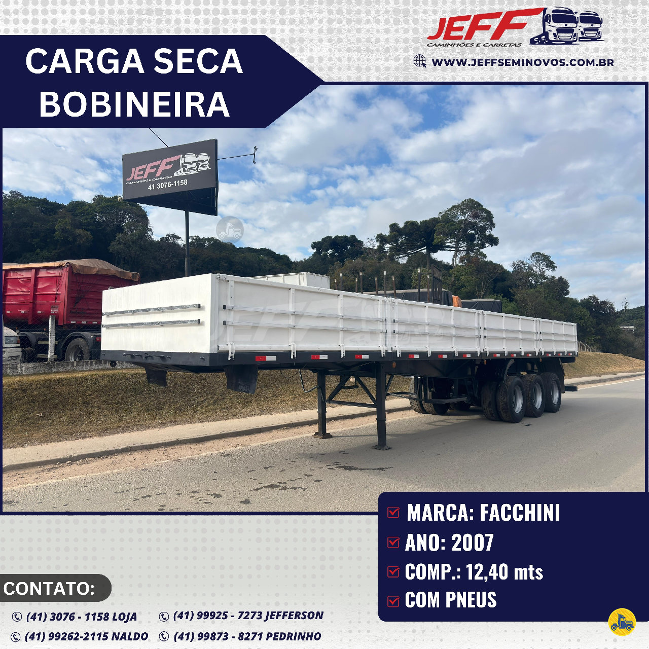 BOBINEIRO de JEFF Seminovos - Caminhões e Carretas